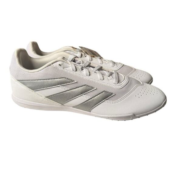 Adidas NEW Predator Club Soccer Shoes White Gray Men’s 11.5 Women’s 12.5 - Picture 2 of 7